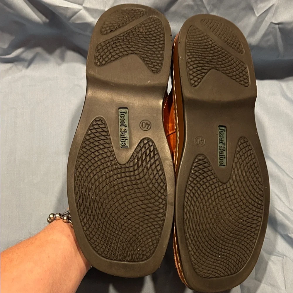 Men's Josef Seibel Tan Leather Sandals